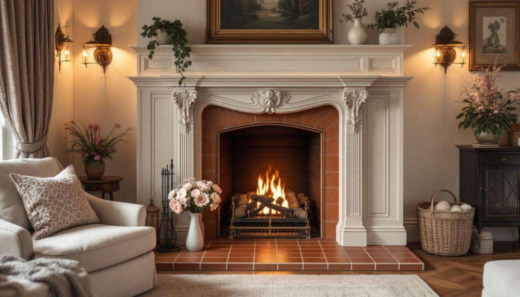 Bevor Sie Ihren alten Kamin abreißen: Dieser einfache Belag aus glasierter Terrakotta macht ihn luxuriös