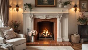 Bevor Sie Ihren alten Kamin abreißen: Dieser einfache Belag aus glasierter Terrakotta macht ihn luxuriös