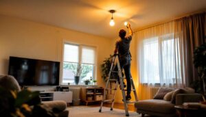 Glühbirne an unerreichbarer Deckenleuchte wechseln: Dieses Zubehör löst das Problem im Handumdrehen