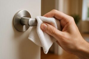 Die Null-Spuren-Technik, um einen Türgriff-Abdruck ohne Spezialwerkzeug zu entfernen