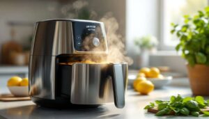Stinkender und rauchender Airfryer: Dieser 2-Minuten-Trick mit einer Küchenzutat entfernt Fett und Gerüche ohne Schrubben
