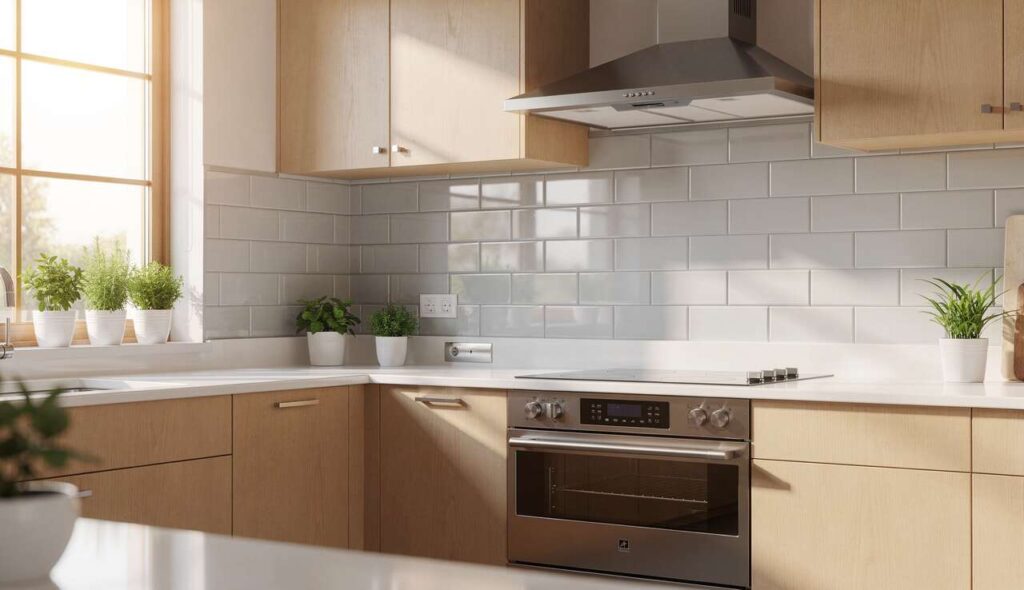 Küche im Handumdrehen renovieren: Selbstklebende Küchenrückwand anbringen, ohne alles abzubauen